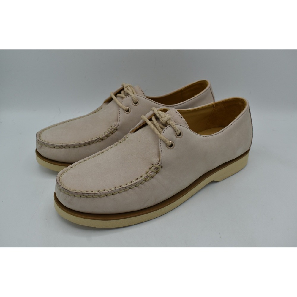 Sperry Captains Oxford Sox Women 8 Pastel Pink Rose NEW Leather Boat Shoes - Picture 2 of 12
